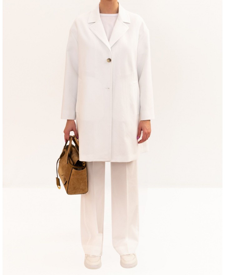Herno - Cappotto Midi Bianco Donna CA000618D 12877 1000 P26