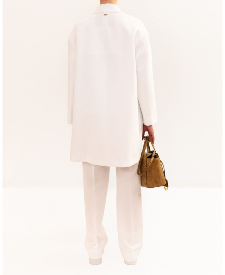 Herno - Cappotto Midi Bianco Donna CA000618D 12877 1000 P26