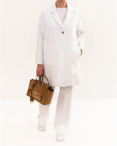 Herno - Cappotto Midi Bianco Donna CA000618D 12877 1000 P26