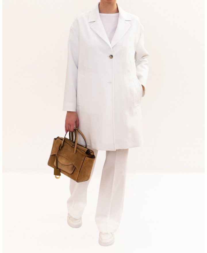 Herno - Cappotto Midi Bianco Donna CA000618D 12877 1000 P26