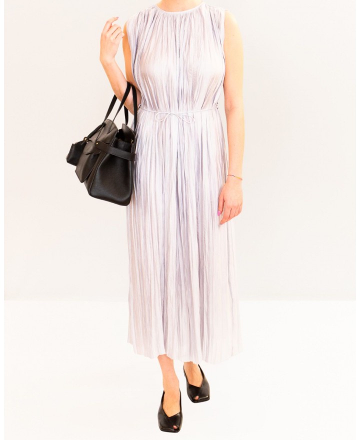 Roberto Collina - Abito Plissé Azzurro Ghiaccio Donna A57033 88 ICE P26