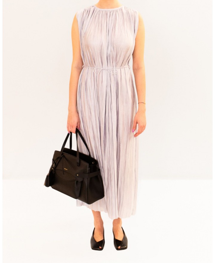 Roberto Collina - Abito Plissé Azzurro Ghiaccio Donna A57033 88 ICE P26