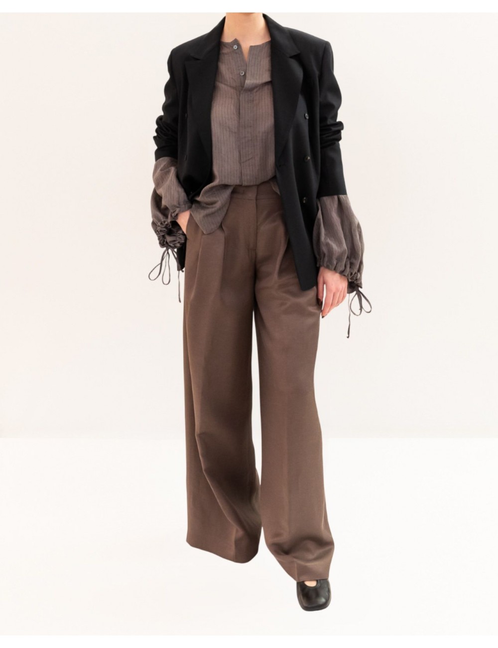 Tela - Giacca Doppiopetto Soho Nera Donna 060132 X001 P26