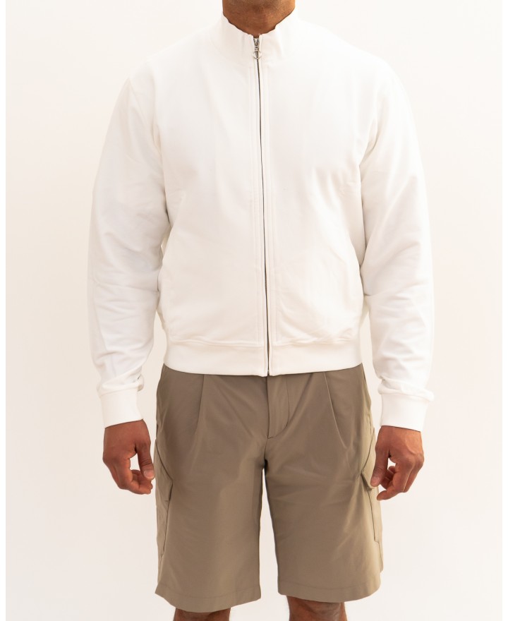 A Trip in a Bag - Felpa Bomber Zip Bianca Uomo2SW2601B25 IVORY P26