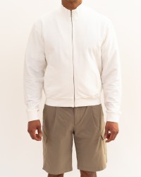 A Trip in a Bag - Felpa Bomber Zip Bianca Uomo2SW2601B25 IVORY P26