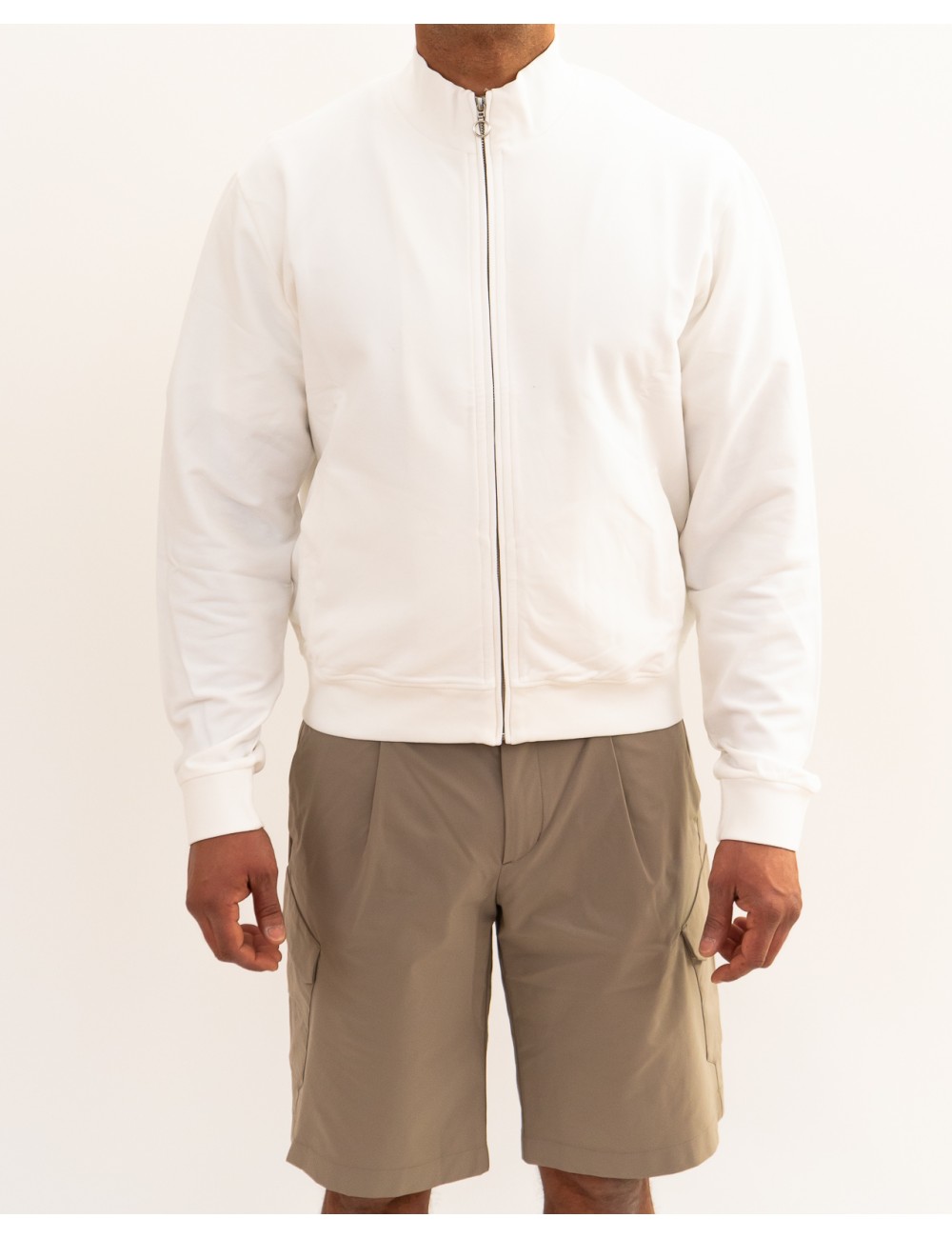 A Trip in a Bag - Felpa Bomber Zip Bianca Uomo2SW2601B25 IVORY P26