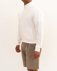 A Trip in a Bag - Felpa Bomber Zip Bianca Uomo2SW2601B25 IVORY P26
