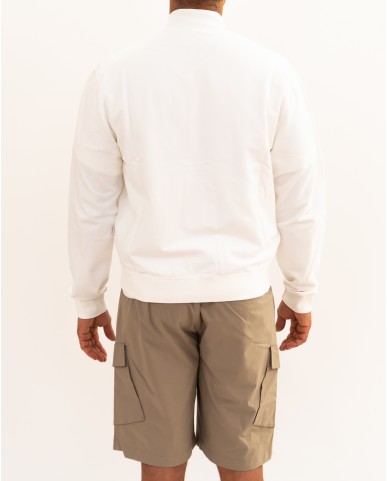 A Trip in a Bag - Felpa Bomber Zip Bianca Uomo2SW2601B25 IVORY P26