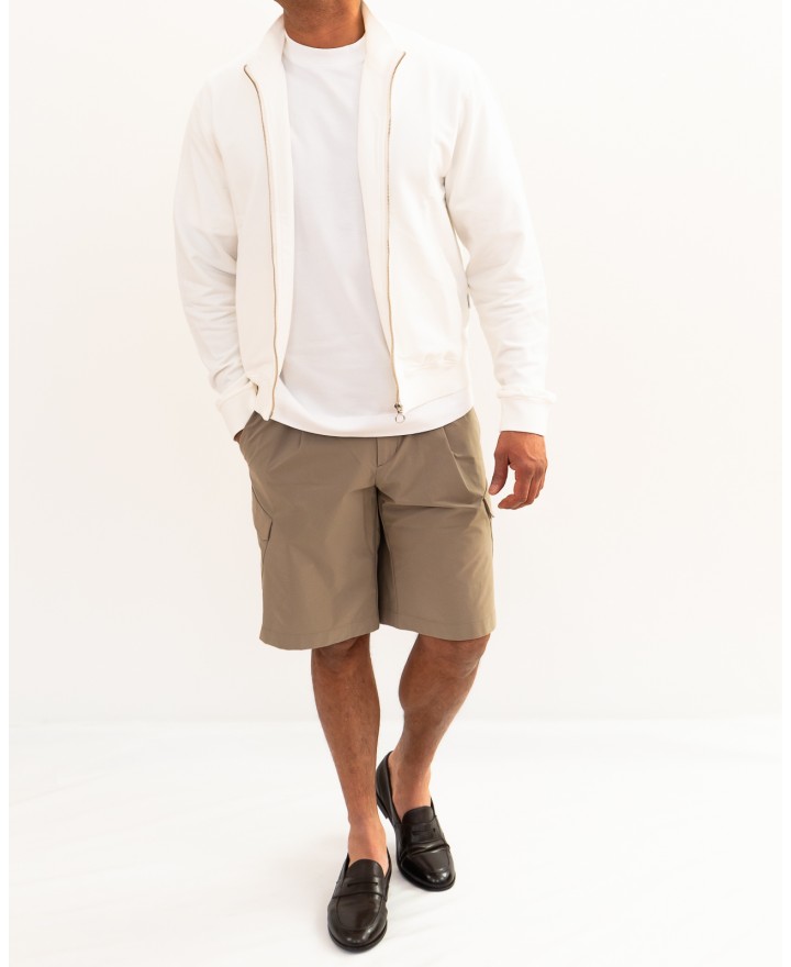 A Trip in a Bag - Felpa Bomber Zip Bianca Uomo2SW2601B25 IVORY P26