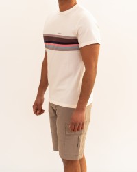 Barbour - T-shirt Girocollo Righe Bianca Uomo MTS1467 WH32 P26