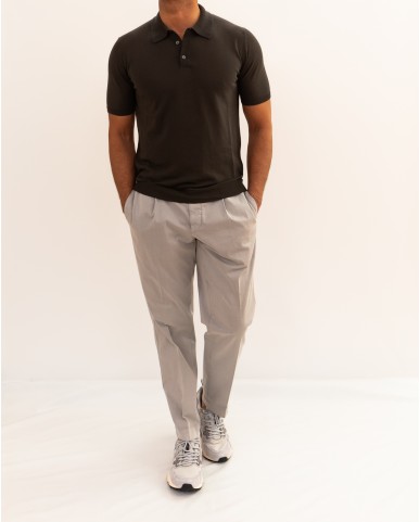 Roberto Collina - Men's Brown Polo Shirt A10024 08 MORO P26