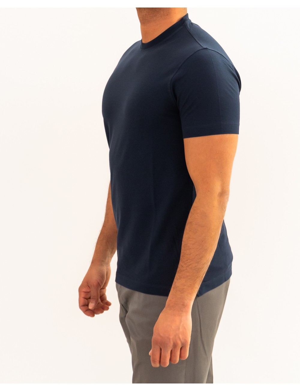 Zanone - Men's Medium Blue Ice Cotton T-Shirt 815214 ZG380 Z0178 P26