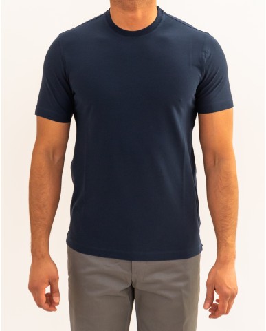 Zanone - Men's Medium Blue Ice Cotton T-Shirt 815214 ZG380 Z0178 P26