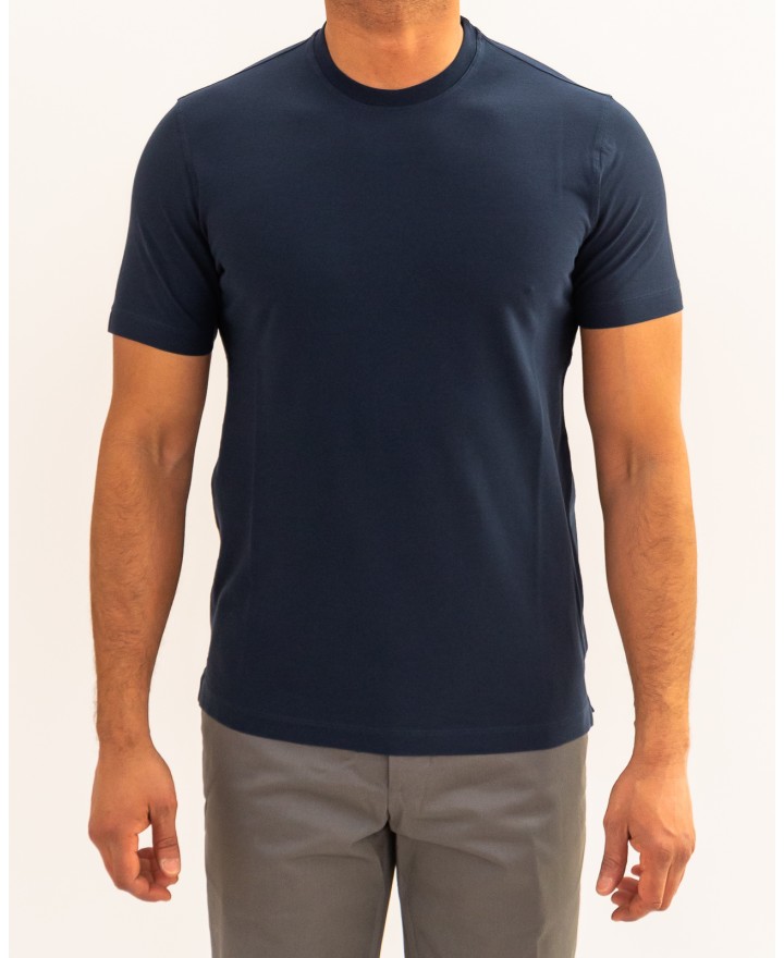 Zanone - Men's Medium Blue Ice Cotton T-Shirt 815214 ZG380 Z0178 P26