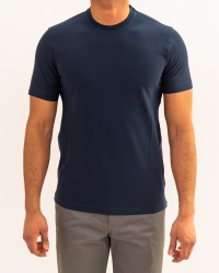 Zanone - Men's Medium Blue Ice Cotton T-Shirt 815214 ZG380 Z0178 P26