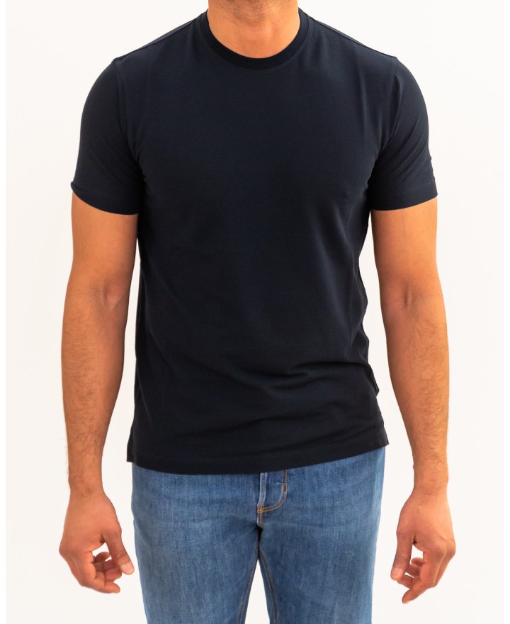 Zanone - Men's Blue Ice Cotton T-Shirt 815214 ZG380 Z0542 P26