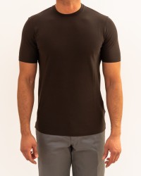 Zanone - Men's Brown Ice Cotton T-Shirt 815214 ZG380 Z1495 P26