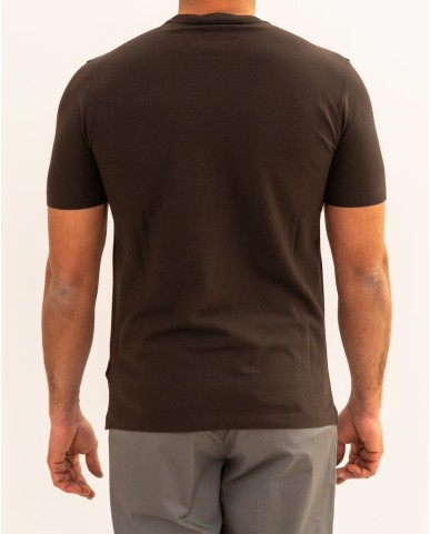 Zanone - Men's Brown Ice Cotton T-Shirt 815214 ZG380 Z1495 P26