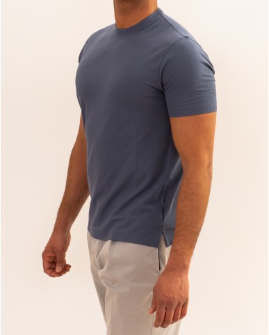 Zanone - Men's Ice Cotton Air Force Blue T-Shirt 815214 ZG380 Z1851 P26