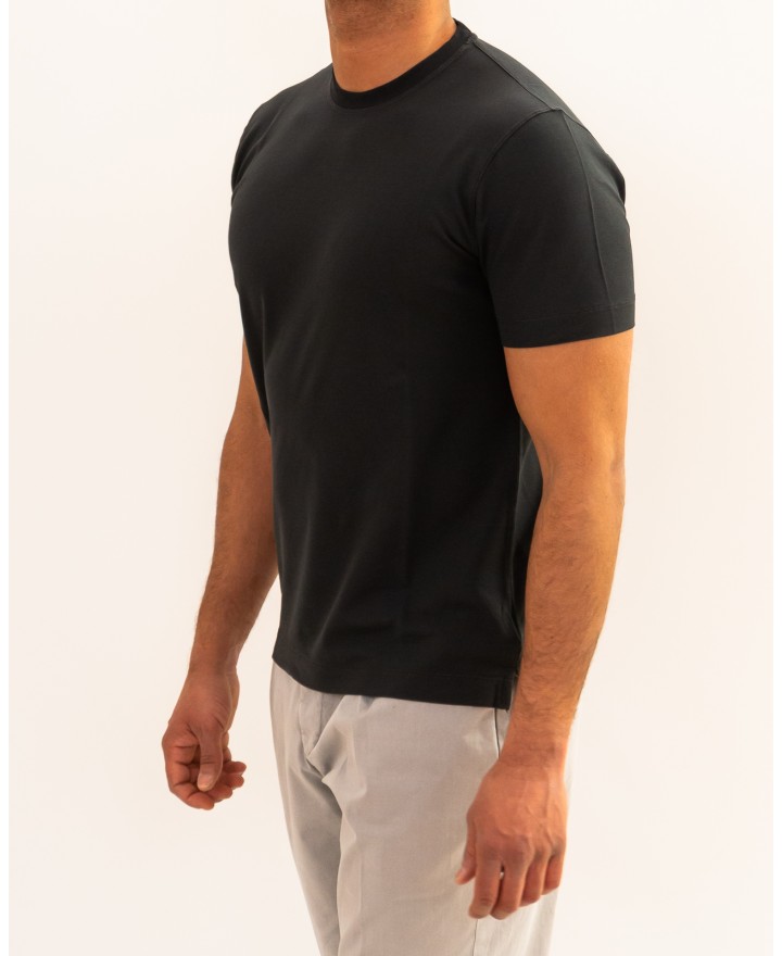 Zanone - Men's Ice Cotton Anthracite T-Shirt 815214 ZG380 Z1915 P26