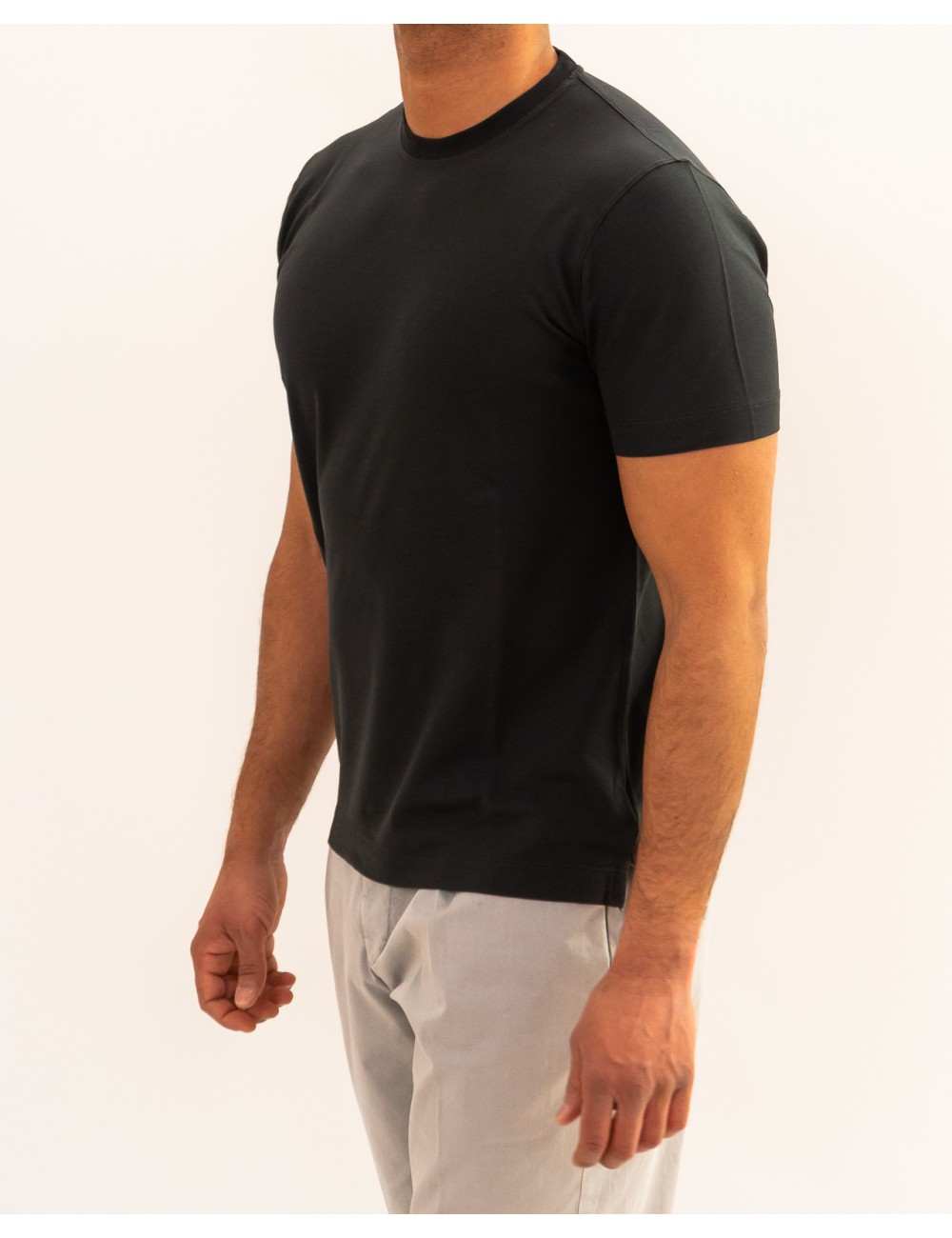 Zanone - Men's Ice Cotton Anthracite T-Shirt 815214 ZG380 Z1915 P26