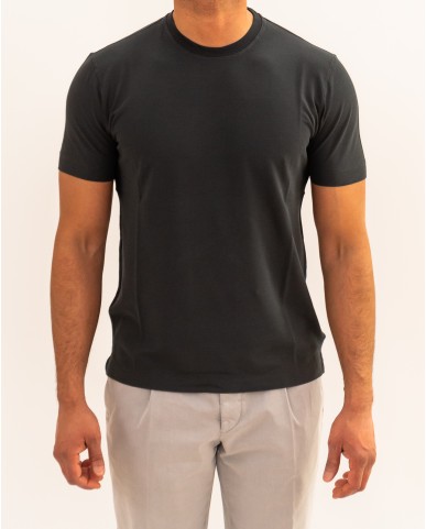 Zanone - Men's Ice Cotton Anthracite T-Shirt 815214 ZG380 Z1915 P26