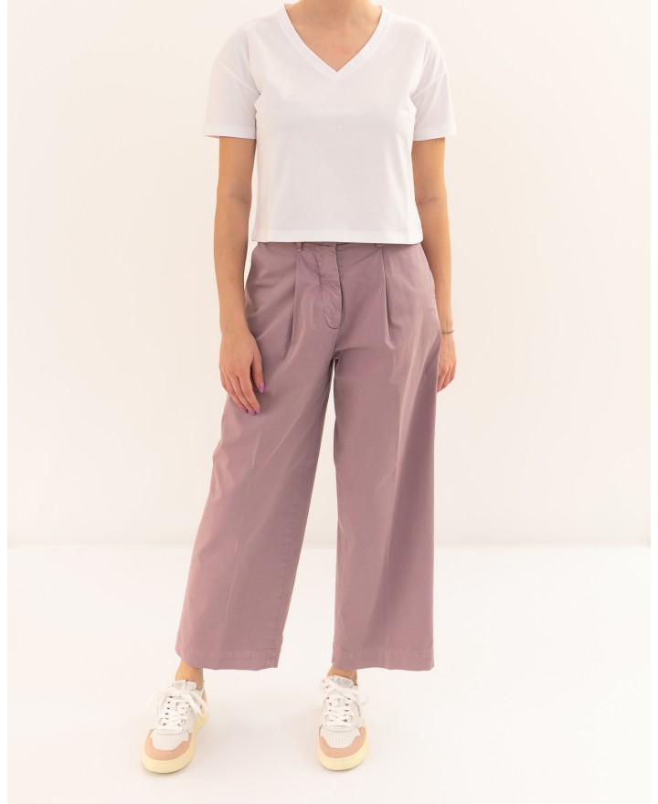 Aragona - T-shirt Scollo V Bianca Donna D3354TP 90 BIANCO P26