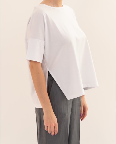 Aragona - Maglia Girocollo Bianca Donna D3359TP 90 BIANCO P26