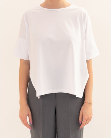 Aragona - Maglia Girocollo Bianca Donna D3359TP 90 BIANCO P26