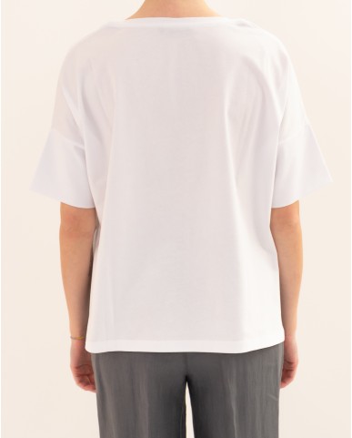 Aragona - Maglia Girocollo Bianca Donna D3359TP 90 BIANCO P26