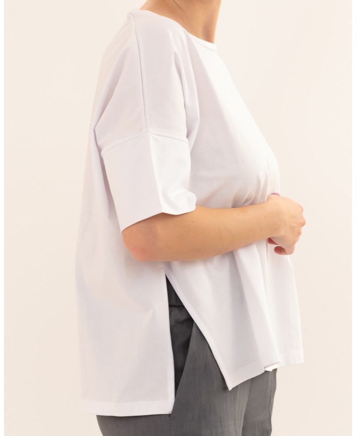 Aragona - Maglia Girocollo Bianca Donna D3359TP 90 BIANCO P26