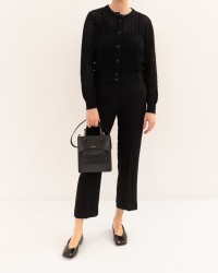 Arovescio - Cardigan Traforato Nero Donna W2535/01 999 BLACK P26