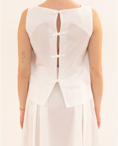 Herno - Blusa Bianca Donna BL000044D 13288 1000 P26