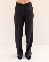 Nine in the Morning - Pantalone Fiamma Lino Blu Donna FMM27 V64 NAVY P26