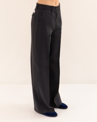 Nine in the Morning - Pantalone Fiamma Lino Blu Donna FMM27 V64 NAVY P26