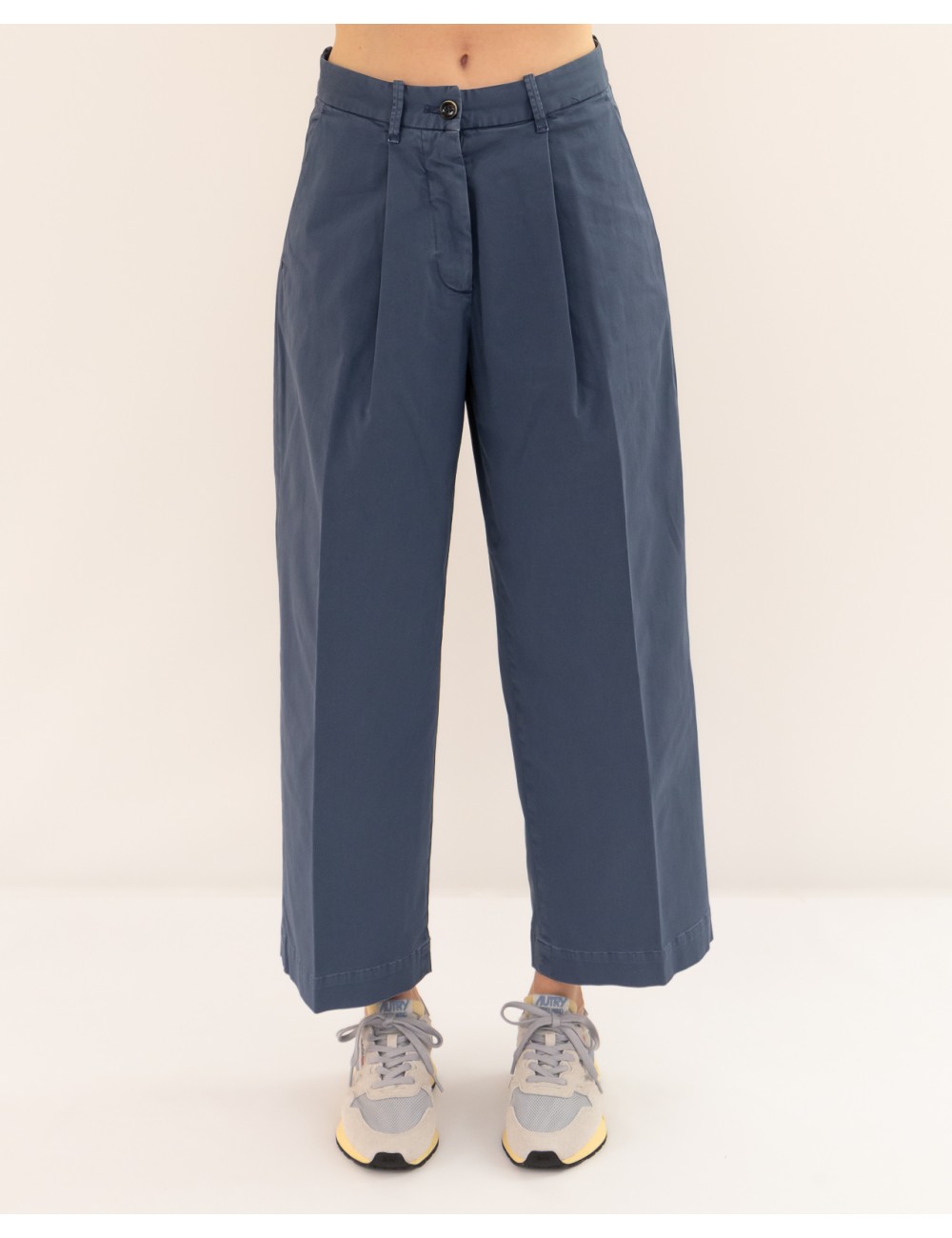 Nine in the Morning - Pantalone Rubino Blu Donna RU36 G18 PETROL P26