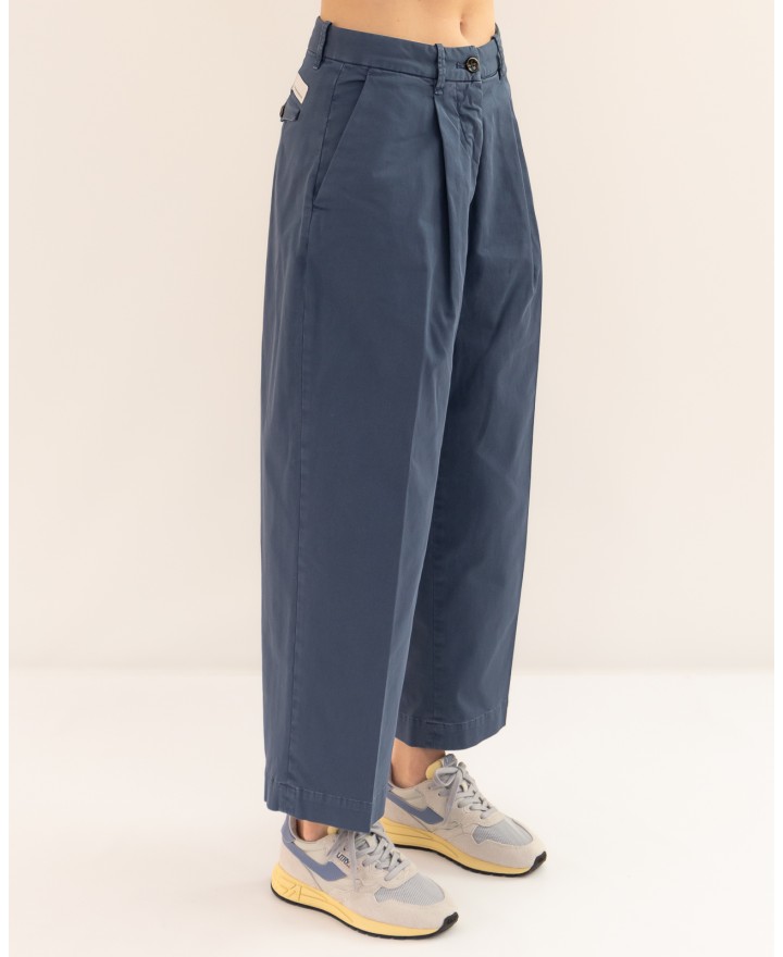 Nine in the Morning - Pantalone Rubino Blu Donna RU36 G18 PETROL P26