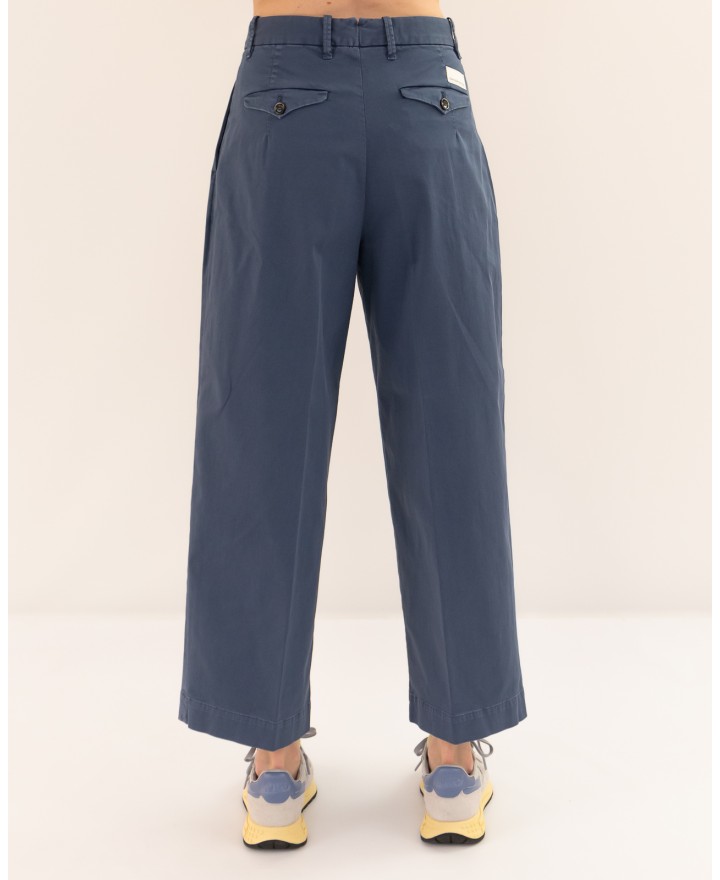 Nine in the Morning - Pantalone Rubino Blu Donna RU36 G18 PETROL P26