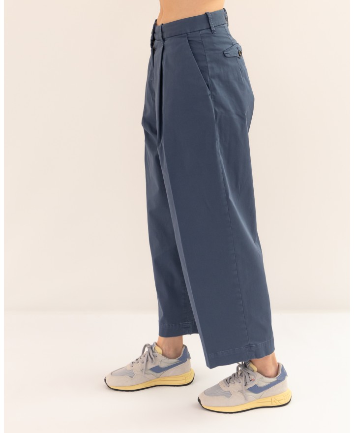 Nine in the Morning - Pantalone Rubino Blu Donna RU36 G18 PETROL P26