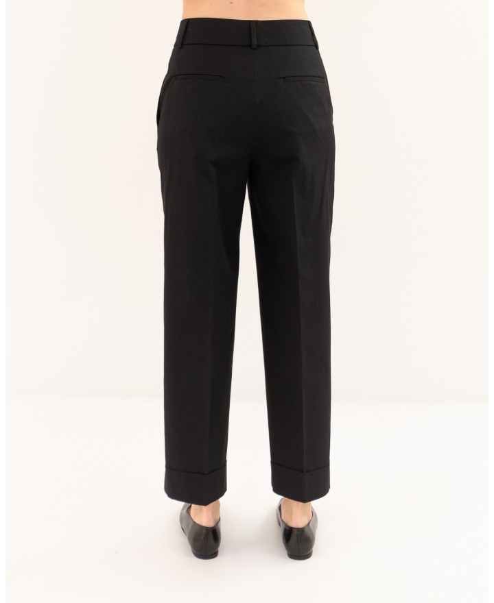 Peserico - Pantalone Cotone Nero Donna A04635 01037 705 P26