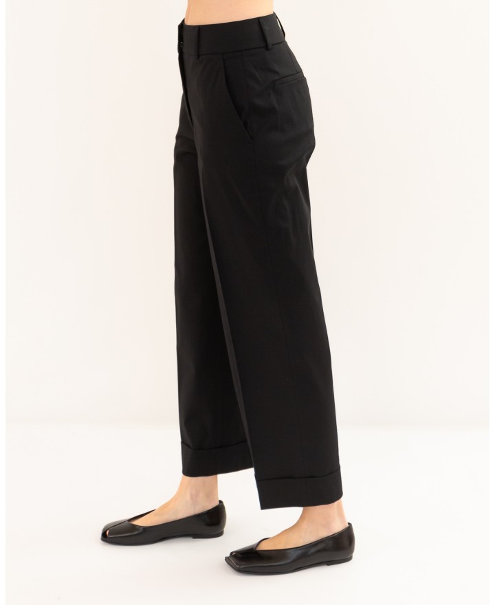 Peserico - Pantalone Cotone Nero Donna A04635 01037 705 P26