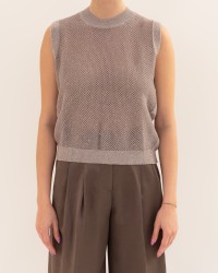 Peserico - Women's Beige Lurex Top A98208F12 9234R 03R P26