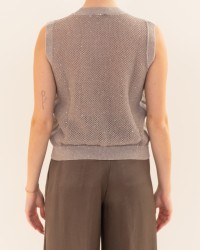 Peserico - Women's Beige Lurex Top A98208F12 9234R 03R P26