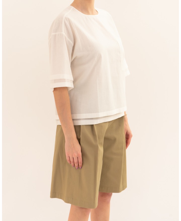 Tela - Camicia Papavero Bianca Donna 020180 A050 P26