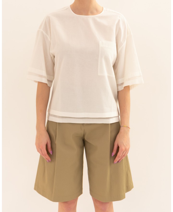 Tela - Camicia Papavero Bianca Donna 020180 A050 P26