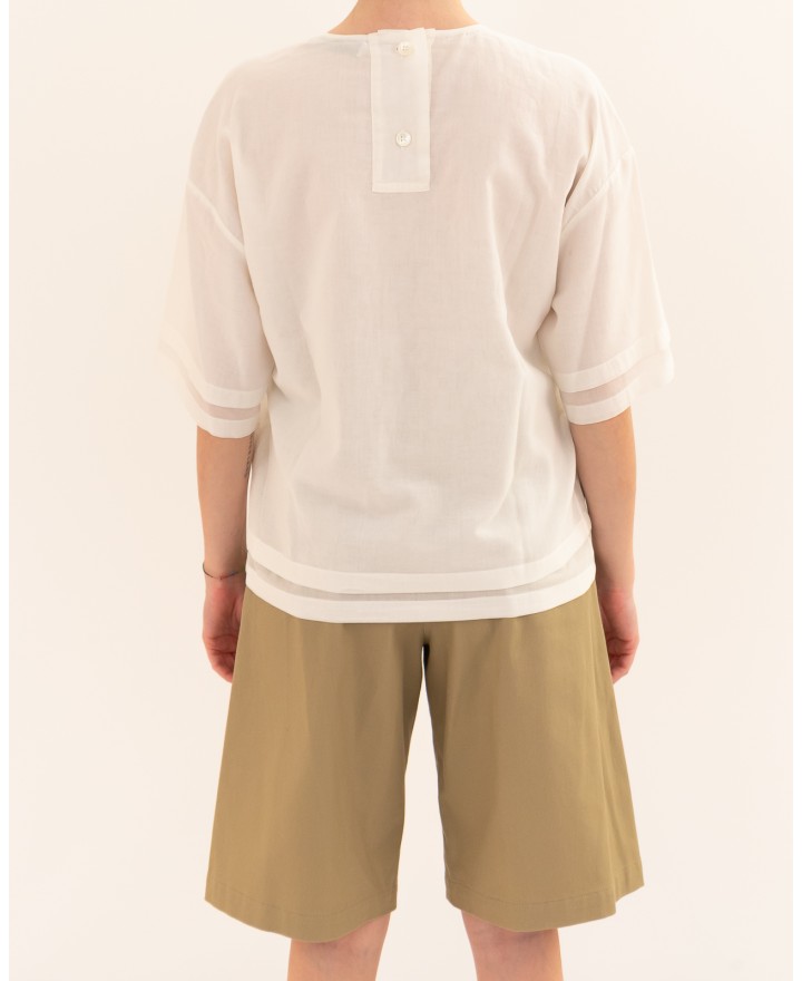 Tela - Camicia Papavero Bianca Donna 020180 A050 P26