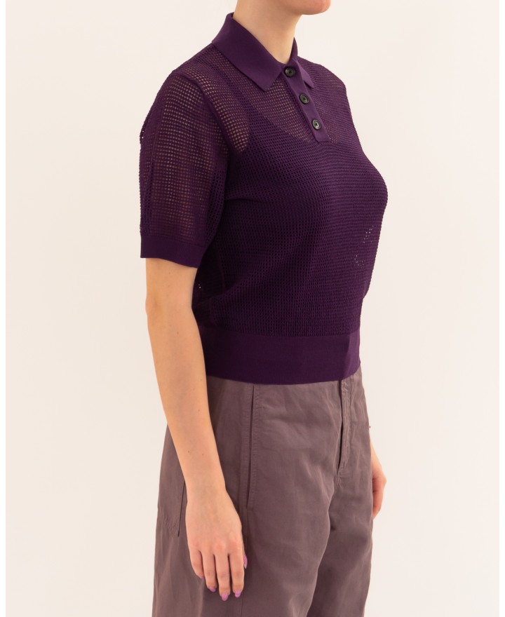 Tela - Polo Cimbra Viola Donna F40016 N001 P26