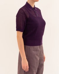Tela - Polo Cimbra Viola Donna F40016 N001 P26