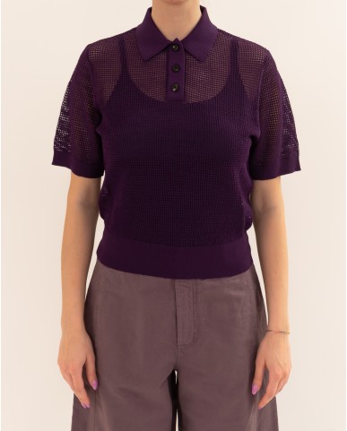 Tela - Polo Cimbra Viola Donna F40016 N001 P26