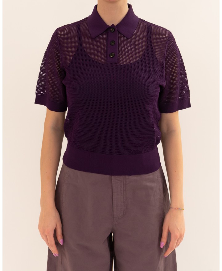 Tela - Polo Cimbra Viola Donna F40016 N001 P26